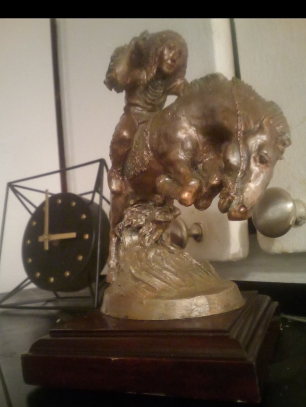 Vintage Western Bucking Horse & Rider Statue – Marna Gallery - 7"